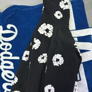 Black and white denim tear hoodie (Real)